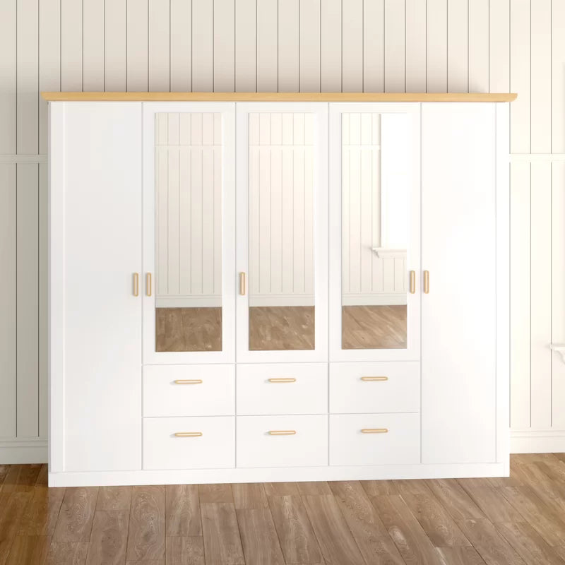 Kolding 5 Door Wardrobe White