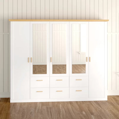 Kolding 5 Door Wardrobe White