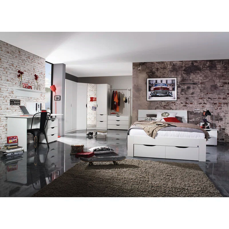 Alvara 2 Door Corner Wardrobe White