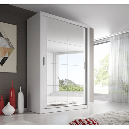 Hallum Sliding 2 Door Wardrobe - White