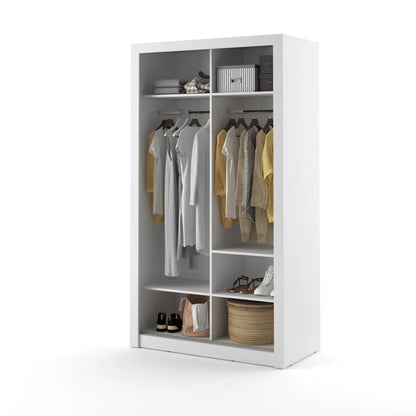 Hallum Sliding 2 Door Wardrobe - White