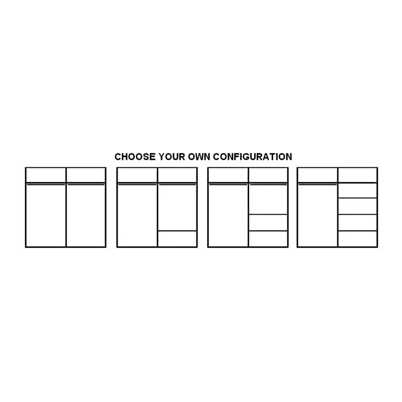 Hallum Sliding 2 Door Wardrobe - White