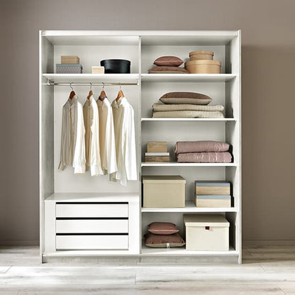 Abby Medium Sliding Wardrobe In Grey Marble Effect Gloss