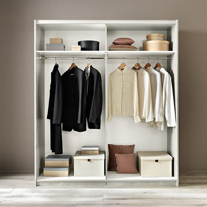Abby Wooden Sliding 2 Door Wardrobe In White