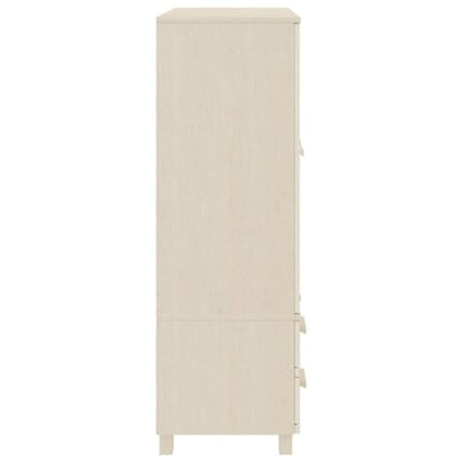 Abril Pinewood Wardrobe With 3 Doors 2 Drawers In Honey Brown