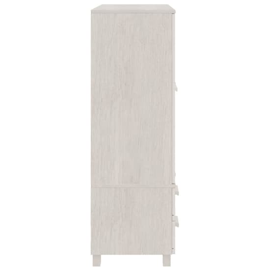 Abril Pinewood Wardrobe With 3 Doors 2 Drawers In White