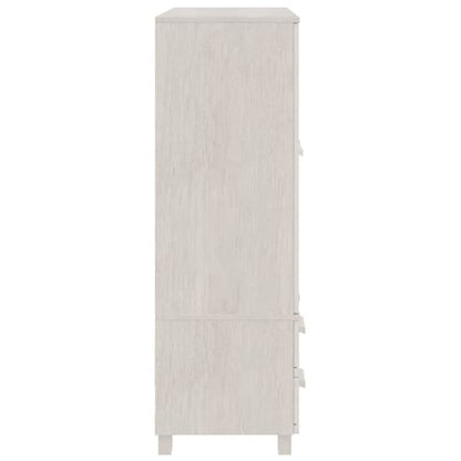 Abril Pinewood Wardrobe With 3 Doors 2 Drawers In White