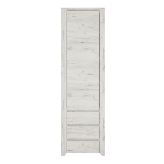 Alink Wooden Wardrobe 1 Door Tall Narrow In White Craft Oak