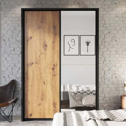 Aliso Large 2 Door Sliding Wardrobe | Artisan Oak | Rustic Modernity | Furco