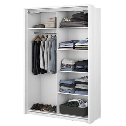 Aliso Large 2 Door Sliding Wardrobe | Matt White | Bright & Spacious | Furco