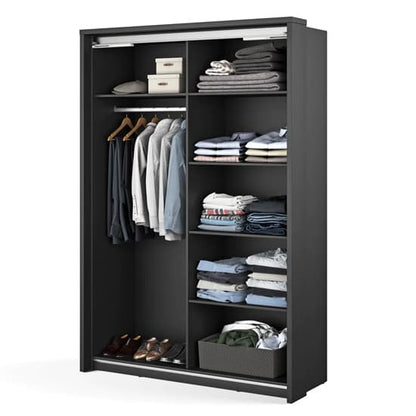 Aliso Large 2 Door Sliding Wardrobe | Wenge Mali | Exotic & Spacious | Furco