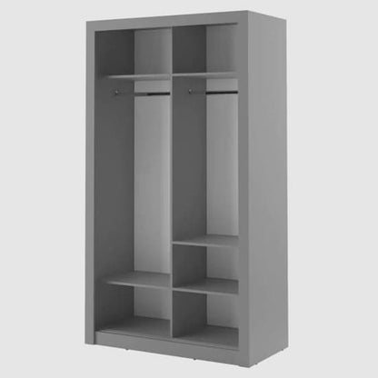 Aliso Wardrobe With Sliding 2 Doors In Matt Grey