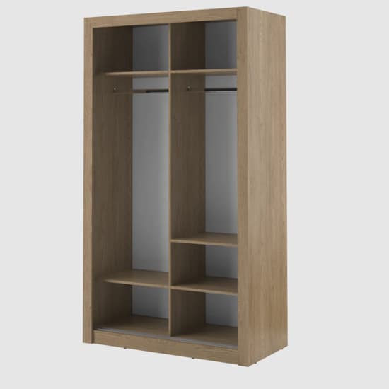 Aliso Wardrobe With Sliding 2 Doors In Shetland Oak