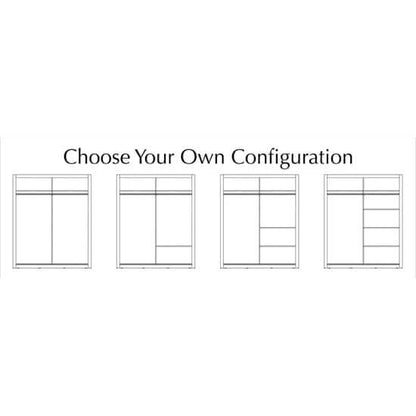 Aliso Wardrobe With Sliding 2 Doors In Shetland Oak