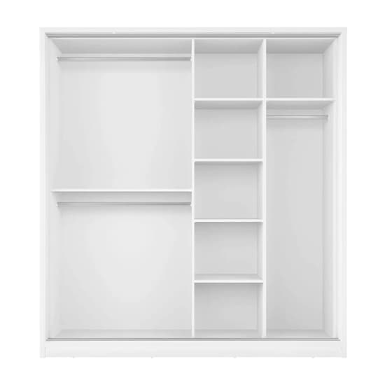 Allen Medium Sliding Wardrobe | 2 Doors in Matt White | Streamlined Design | Furco