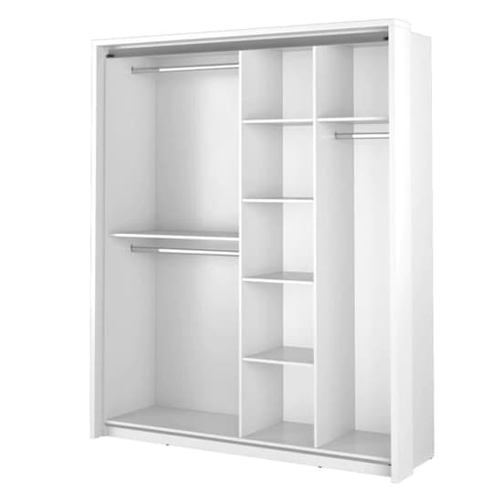 Allen Medium Sliding Wardrobe | 2 Doors in Matt White | Streamlined Design | Furco