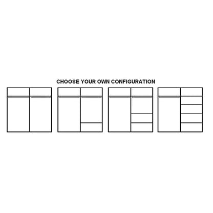 Allen Wardrobe With Sliding 2 Doors In Matt Grey