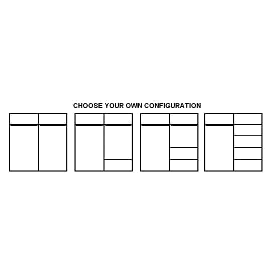 Allen Wardrobe With Sliding 2 Doors In Matt White