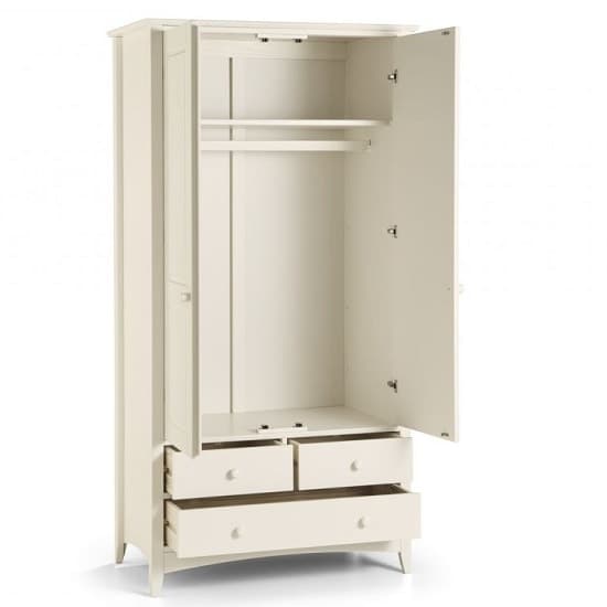 Caelia Combi Wardrobe In White With 2 Doors 3 Drawers