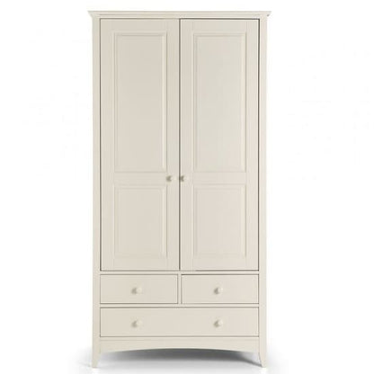 Caelia Combi Wardrobe In White With 2 Doors 3 Drawers