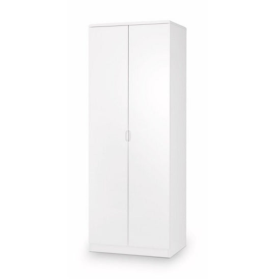 Magaly Contemporary 2 Door Wardrobe In White High Gloss