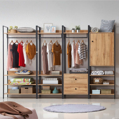 Zahra 4-Piece Bedroom Furniture Set in Oak | Classic Design with Spacious Wardrobe