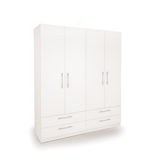 Ashburton 4 Door 4 Drawer Wardrobe - White
