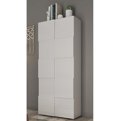 Aleta Italian High Gloss Wardrobe With 2 Doors In White