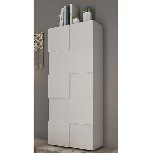 Aleta Italian High Gloss Wardrobe With 2 Doors In White
