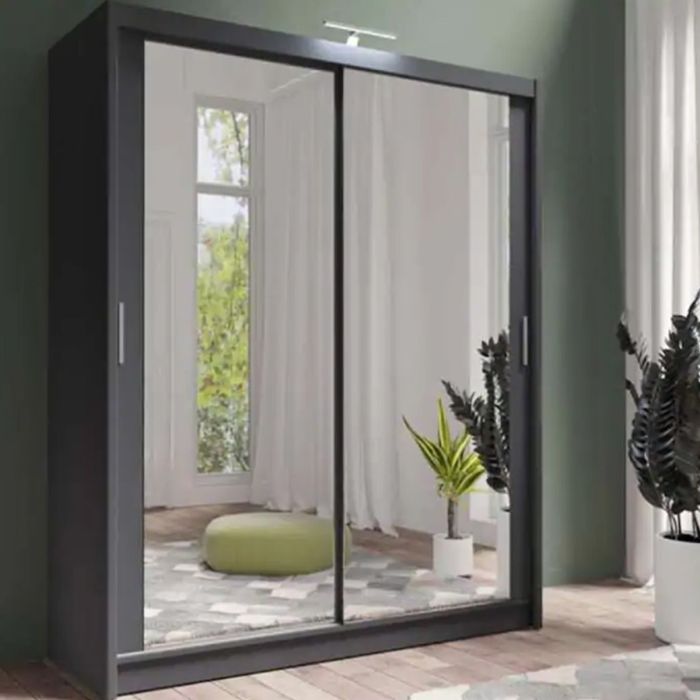 Avant 2 Door Sliding Wardrobe - 180cm and Other Sizes - Grey