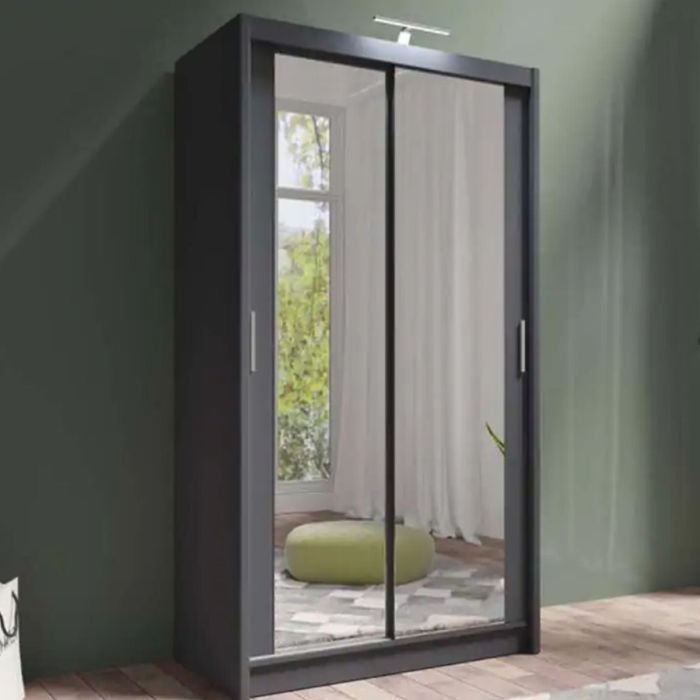 Avant Sliding 2 Door Wardrobe - 120cm and Other Sizes - Grey
