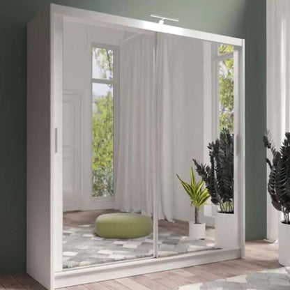 Avant White 2 Door Sliding Wardrobe | Available in 203cm & More | Sleek Functionality | Furco