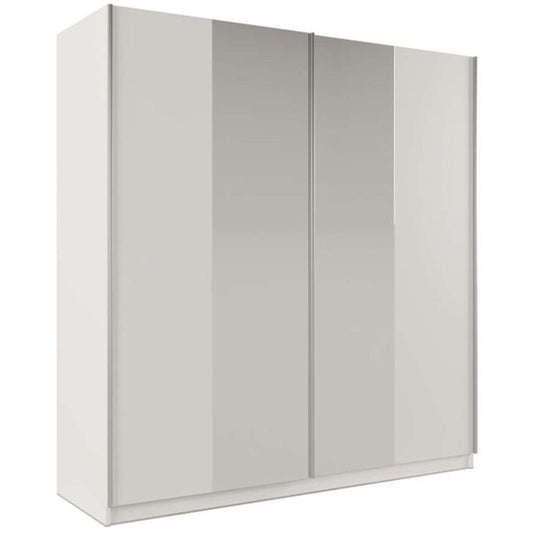Lothian 2 Sliding Door 200cm Wardrobe with Mirror - White