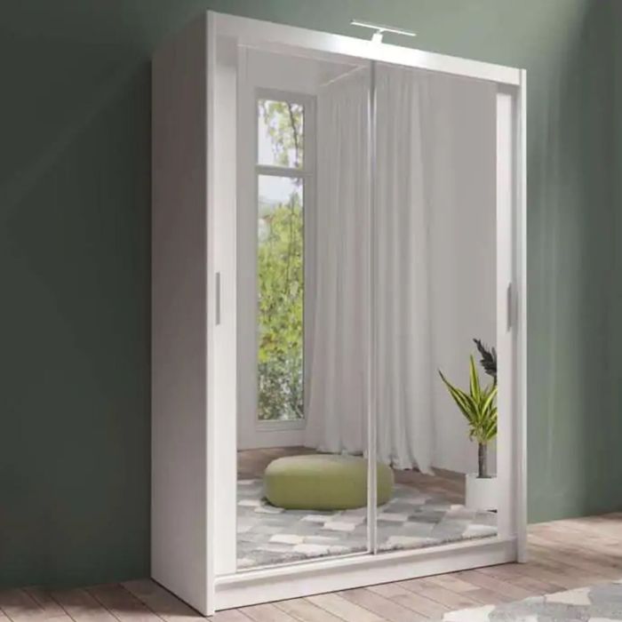 Avant Sliding 2 Door Wardrobe - 150cm and Other Sizes - White