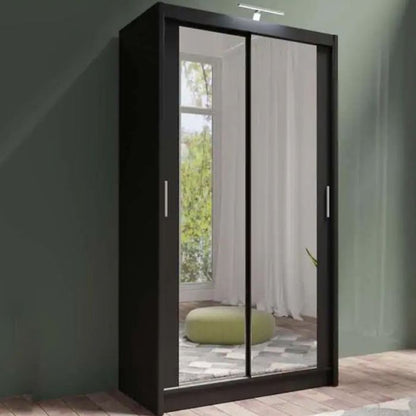 Avant Sliding 2 Door Wardrobe - 120cm and Other Sizes - Black