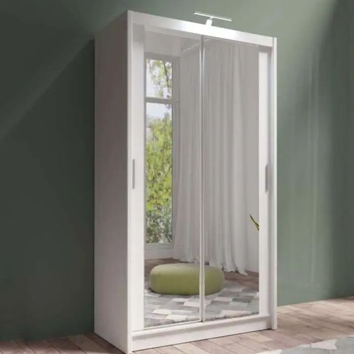 Avant Sliding 2 Door Wardrobe - 120cm and Other Sizes - White