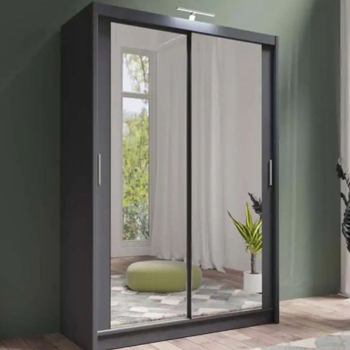 Avant 2 Door Sliding Wardrobe - 150cm and Other Sizes - Grey