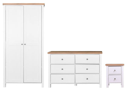Astbury 3-Piece White Bedroom Wardrobe Set | Sleek Trio 6 Configuration