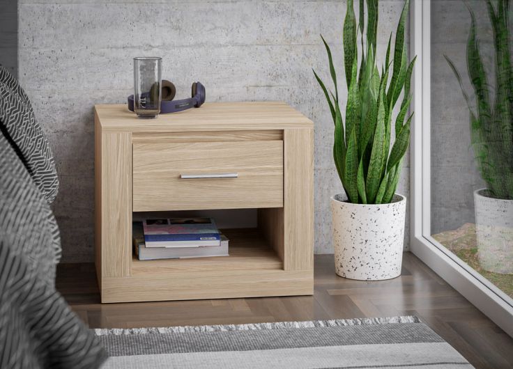 Bedroom Furniture Set Oak + Sliding Wardrobe 250cm