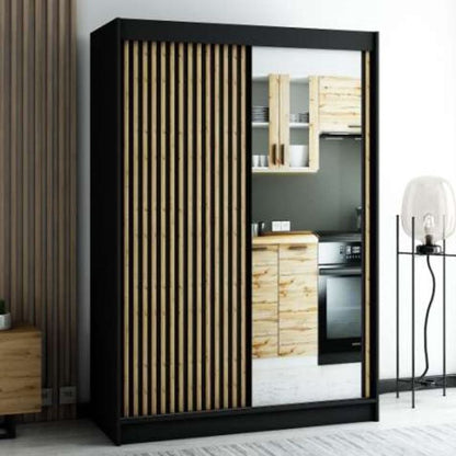 Gloucester II 150cm Sliding 2 Door Wardrobe with Mirror - Artisan Oak