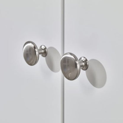 Braque Wooden Wardrobe With 3 Doors And 2 Drawers In White