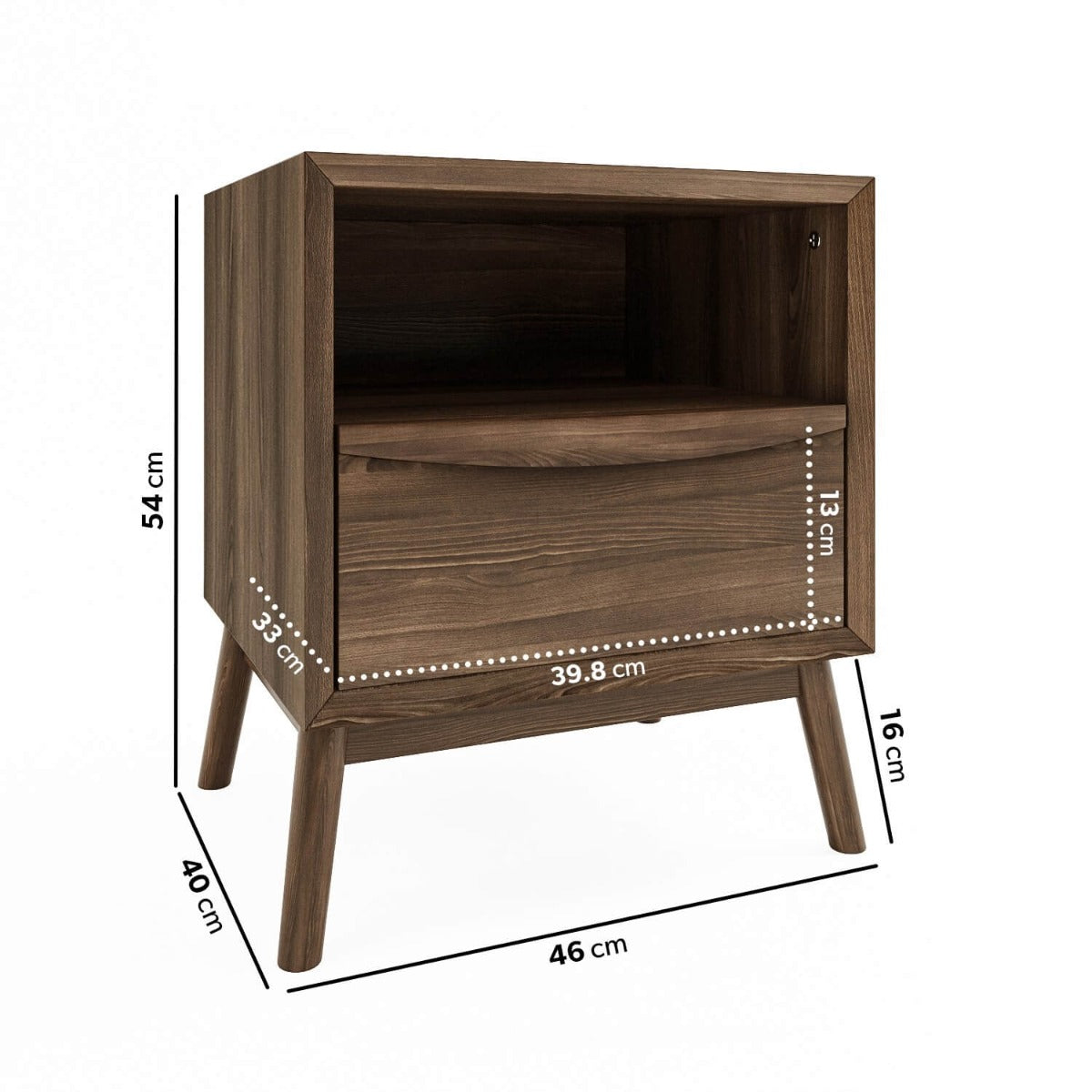 Walnut 4 Piece Bedroom Furniture Wardrobe Set - Frances