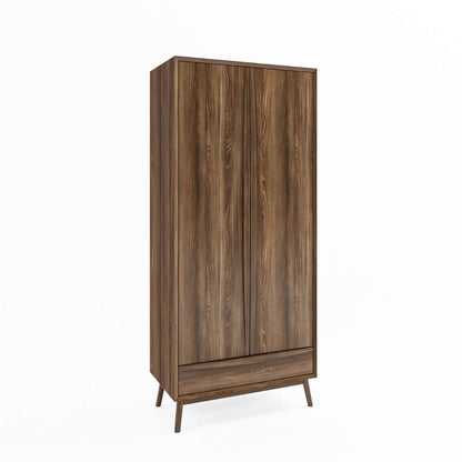 Walnut 4 Piece Bedroom Furniture Wardrobe Set - Frances