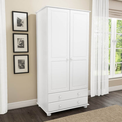 White 3 Piece Bedroom Wardrobe Furniture Set - Hamilton