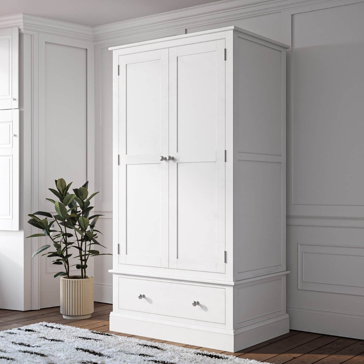 White 4 Piece Bedroom Furniture Wardrobe Set - Marlowe