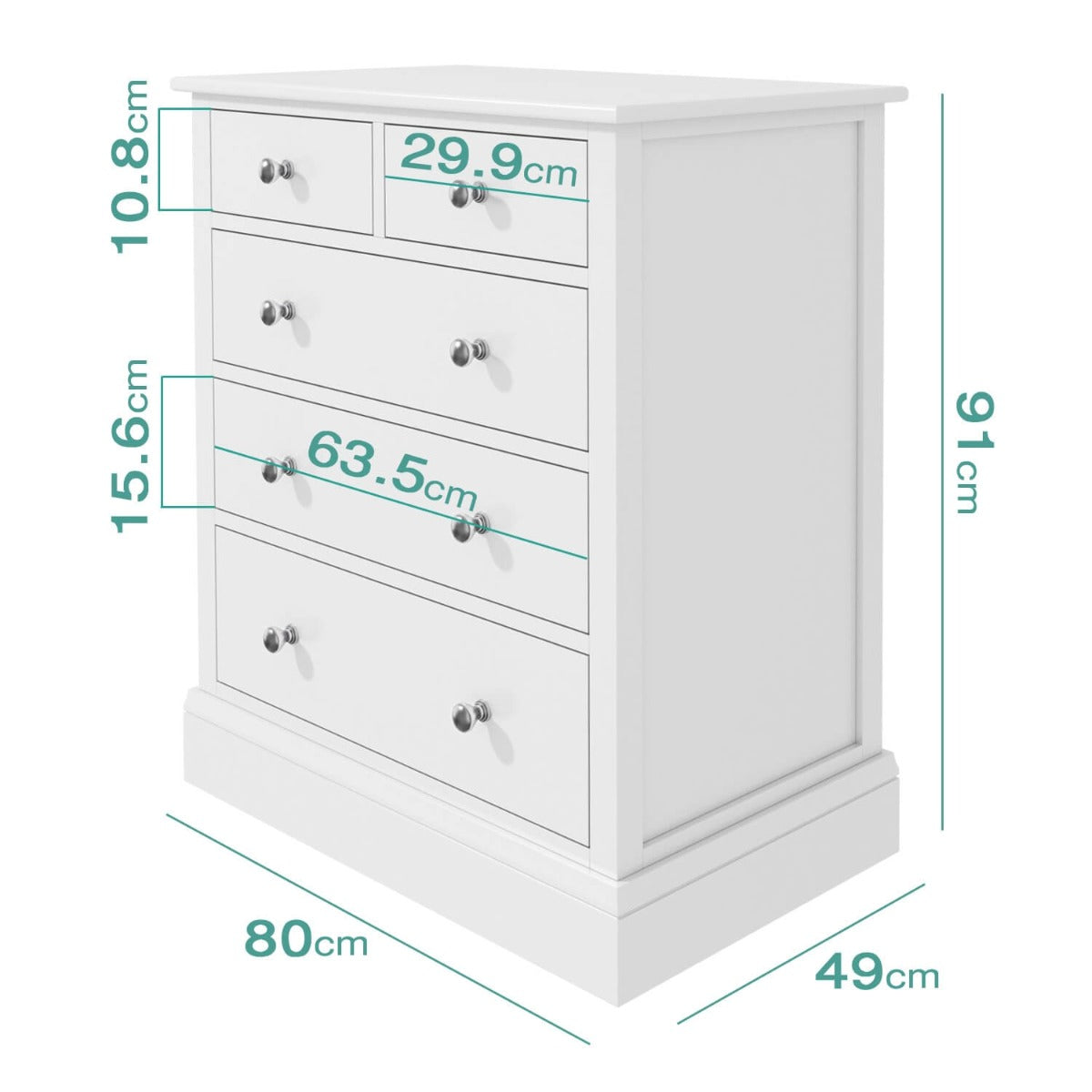 White 4 Piece Bedroom Furniture Wardrobe Set - Marlowe