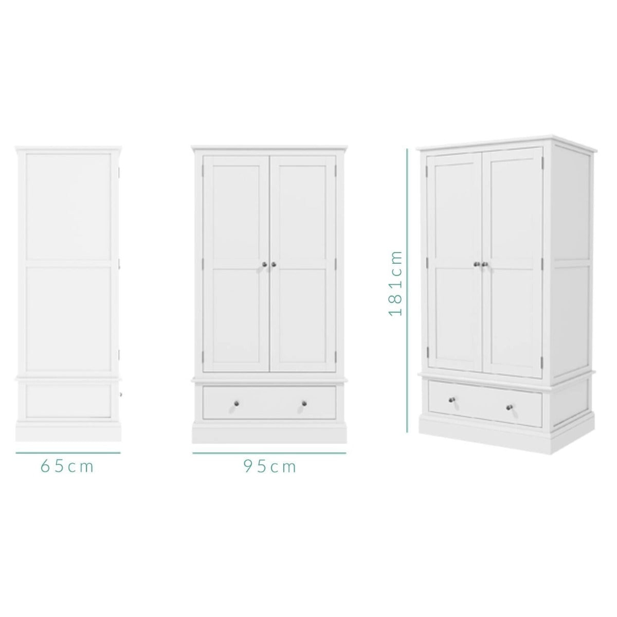 White 4 Piece Bedroom Furniture Wardrobe Set - Marlowe