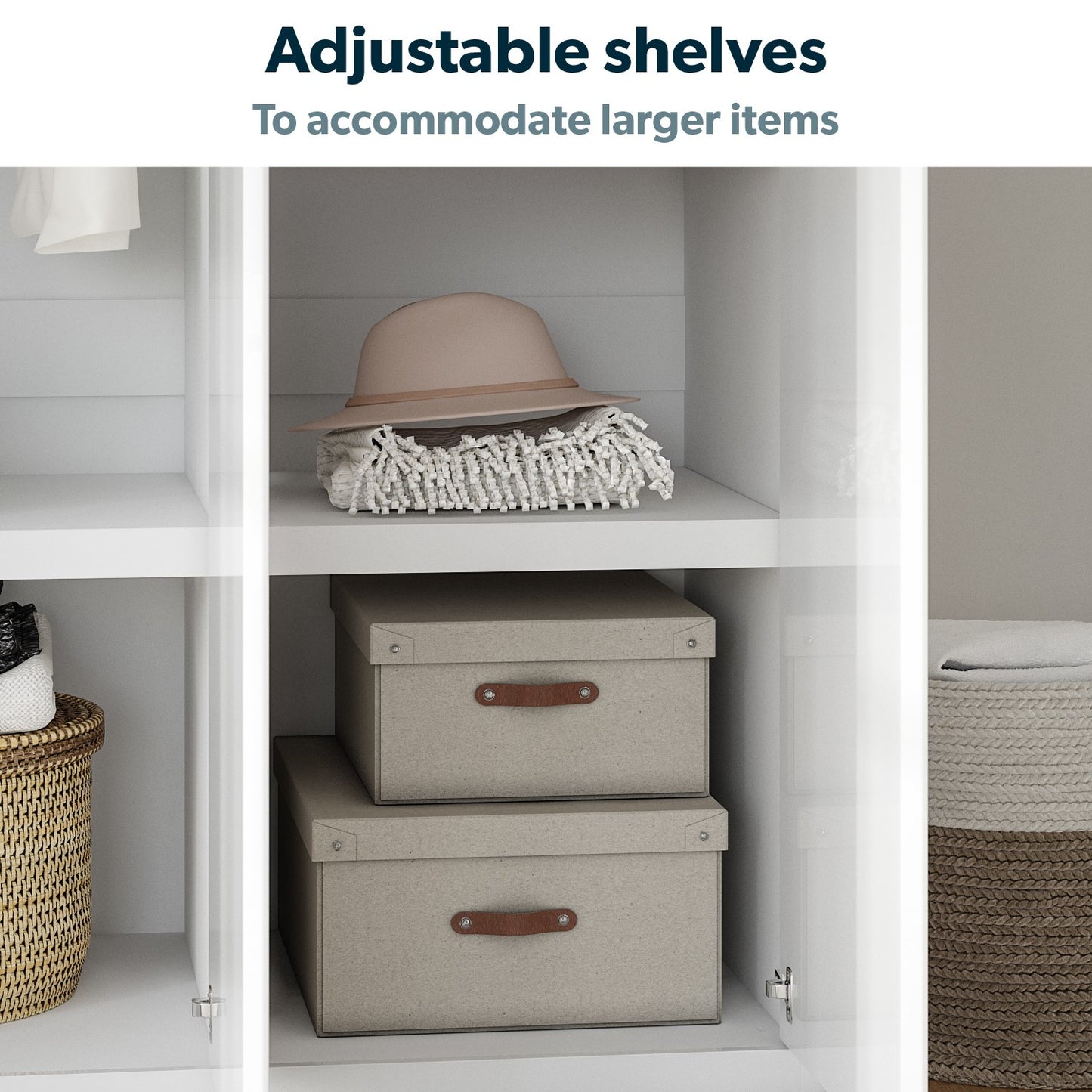 White Gloss Double Mirrored Wardrobe with Soft Close Doors - Lexi