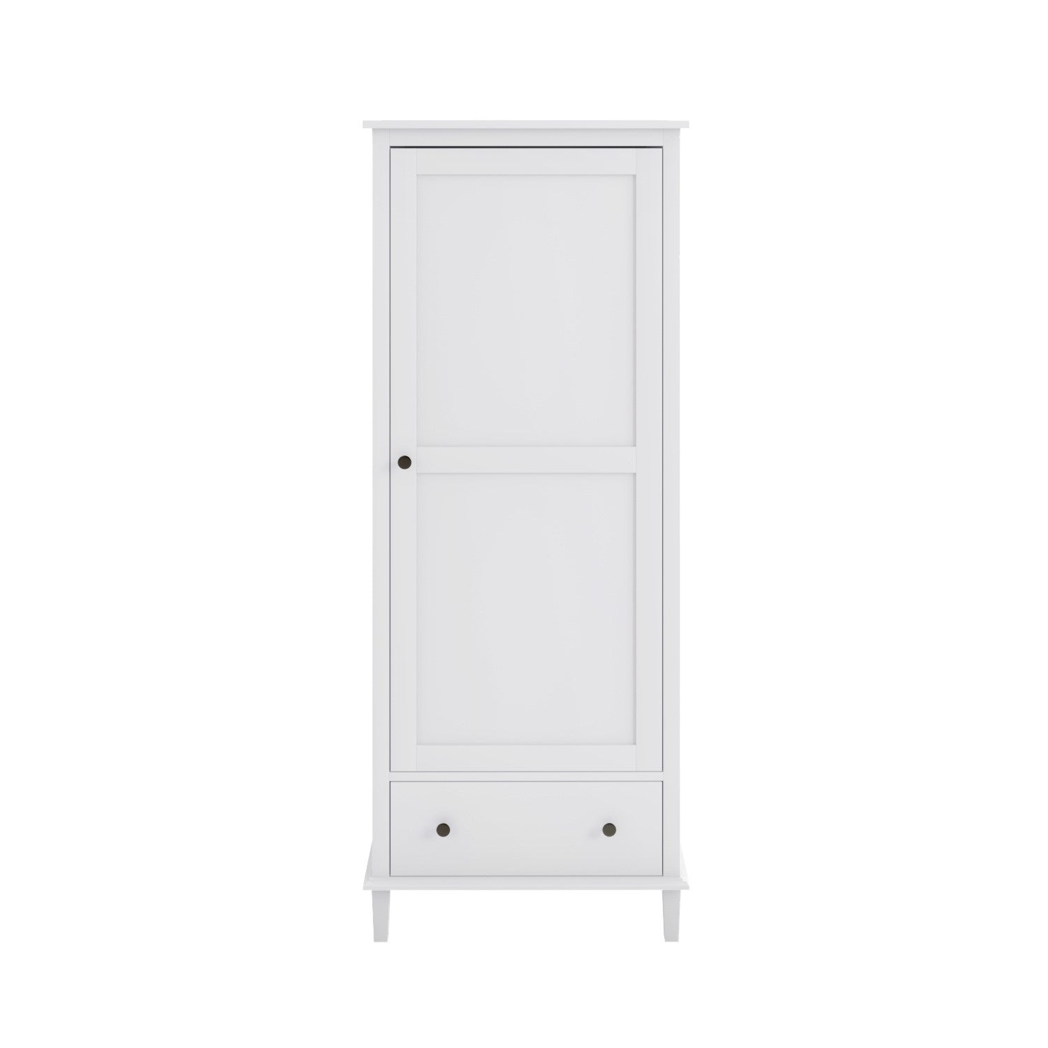 Kids White Single Wardrobe with Drawer - Marlowe