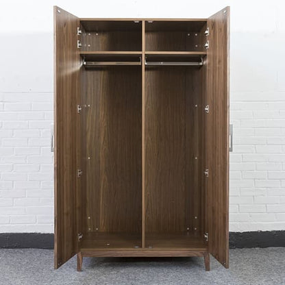 Cais Wooden Wardrobe With 2 Doors In Walnut